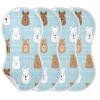 Xmycdz Cute Cartoon Animal Bears Pattern Baby Burp Cloths -2Pcs Soft Absorbent Muslin Washcloths Bibs Face Towel for Newborn Boys Girls 22 x 11 Inch view 1