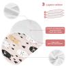Xmycdz Pattern Cute Alpaca Baby Burp Cloths -4Pcs Soft Absorbent Muslin Washcloths Bibs Face Towel for Newborn Boys Girls 22 x 11 Inch view 3