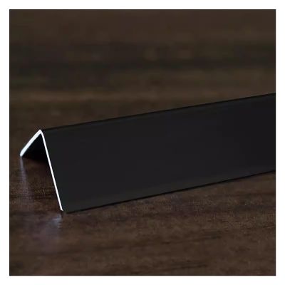 CVGfko Corner Guard Strip, Aluminum Alloy Prevent Collision Right Angle Metal, Tile Stainless Steel Edging Decoration Living Room Corner Protector.Black-1x100cm/0.4x39.4in