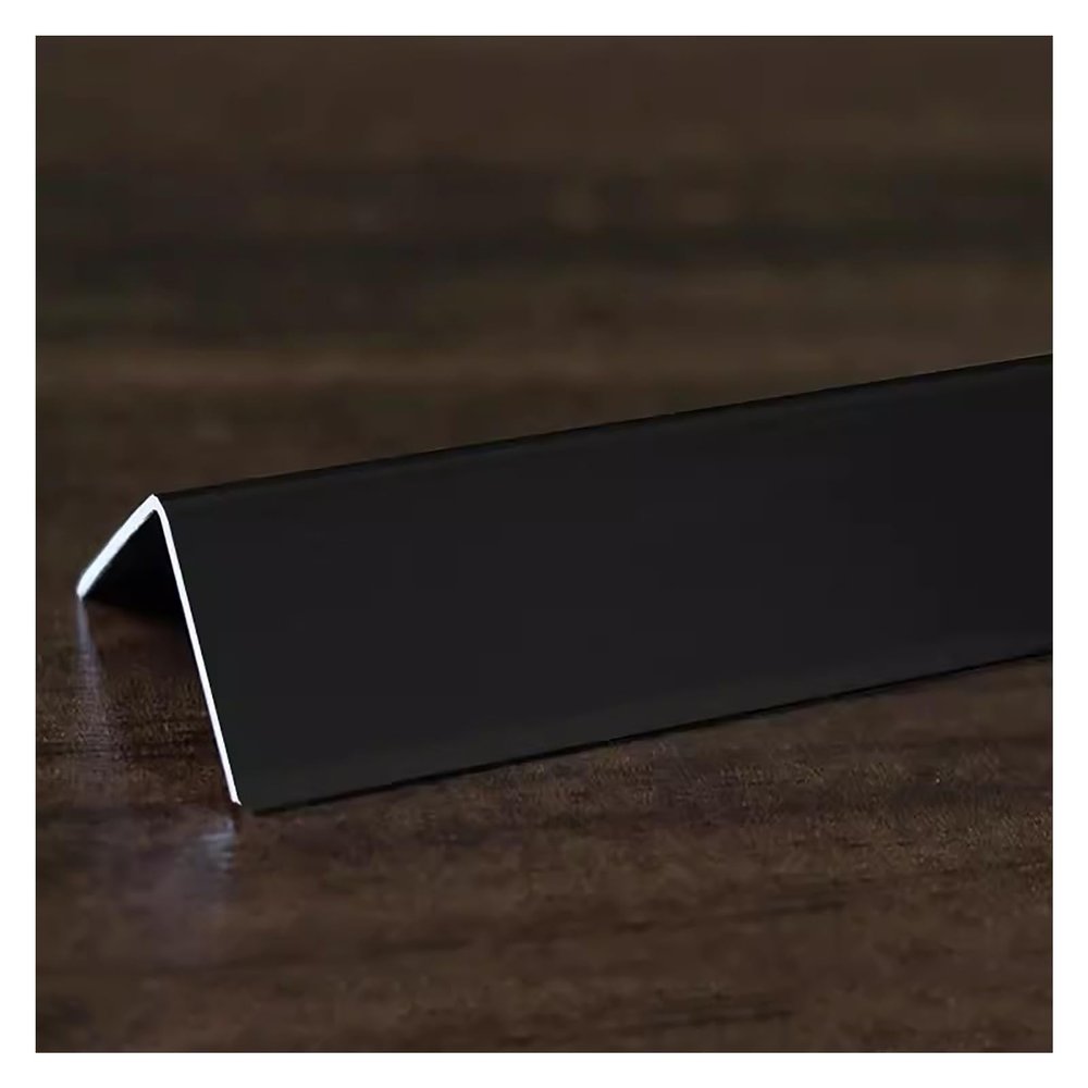 CVGfko Corner Guard Strip, Aluminum Alloy Prevent Collision Right Angle Metal, Tile Stainless Steel Edging Decoration Living Room Corner Protector.Black-1x100cm/0.4x39.4in