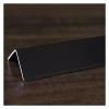 CVGfko Corner Guard Strip, Aluminum Alloy Prevent Collision Right Angle Metal, Tile Stainless Steel Edging Decoration Living Room Corner Protector.Black-1x100cm/0.4x39.4in view 1