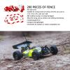 LEEZAD 230Pcs RC Car Drift Track Set with Fence Cones for 1/14, 1/16, 1/18, 1/24, and 1/28 Scale Model (White and Red) view 2