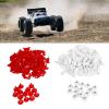LEEZAD 230Pcs RC Car Drift Track Set with Fence Cones for 1/14, 1/16, 1/18, 1/24, and 1/28 Scale Model (White and Red) view 4