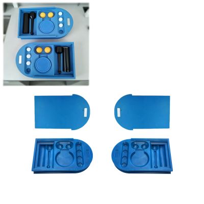 Accessories Storage Box 2-Pack Compatible with KLASK Game, Left and Right Organizer Set with Lid, Compact Tabletop Game Parts Holder for Balls and Magnets