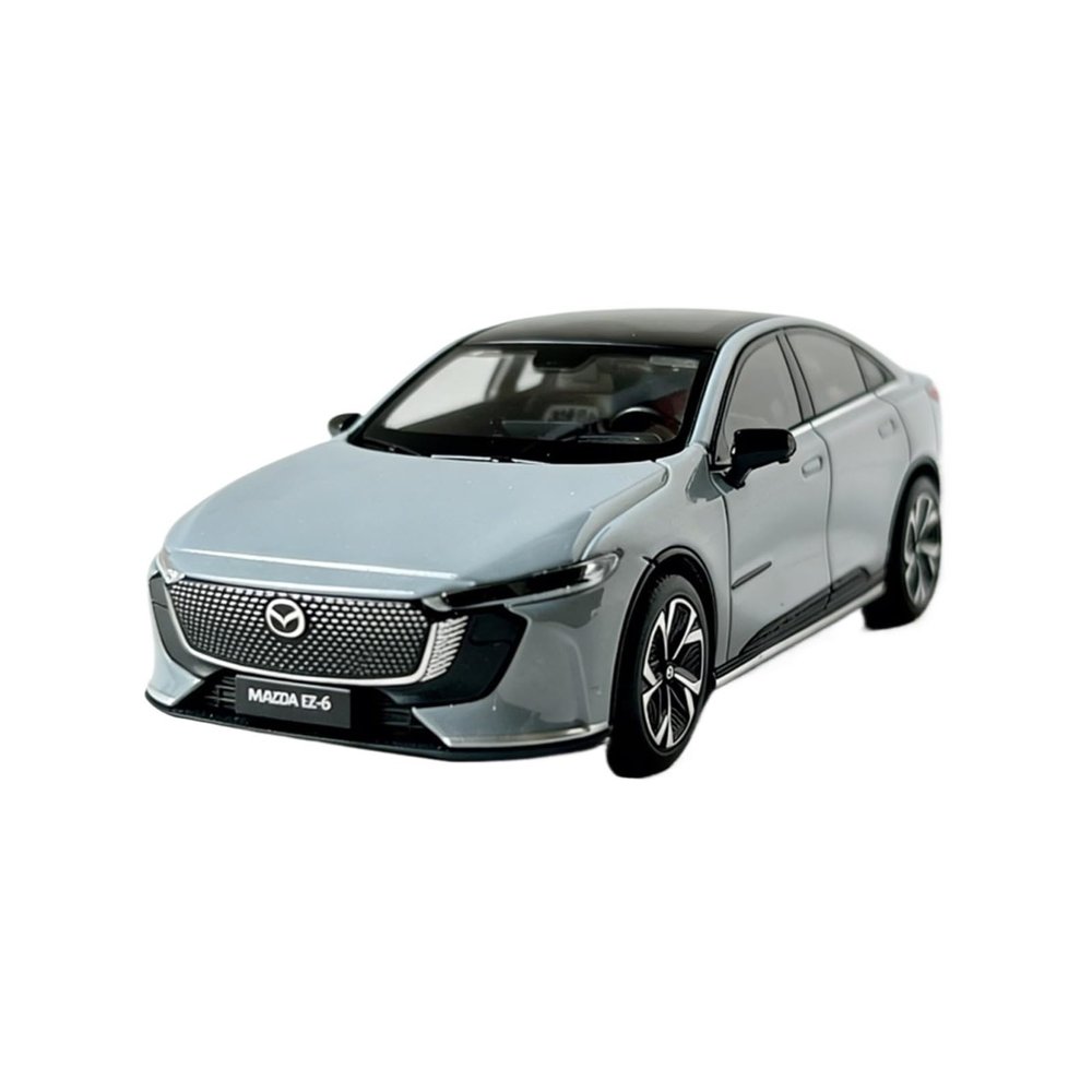 1:43 for Mazda Mazda EZ-6 New Energy Luxury Sedan Diecast Model Cars Blue Vehicles