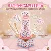 TFPOGOLD 11 PCS Kids Chef Hat and Apron Set, Toddler Cooking and Baking Set for Girls Boys, Pretend Play Kitchen Toys with Adjustable Apron & Cookie Cutters, Birthday Gifts for Ages 3-8 view 2
