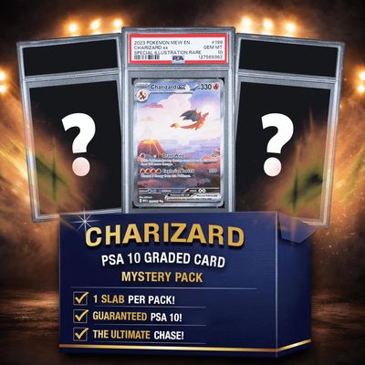 Charizard PSA 10 Graded PKM Card Mystery Pack Trading Card Game