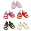 5 Pairs Doll Shoes for 18 Inch Dolls, 18in Doll Shoes Bow Dress Shoes in Purple Pink Red Black White, 18 Inch Doll Accessories, American Doll Clothes and Accessories view 1