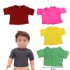 18 Inch Doll Clothes, 18 Doll Clothes and Accessories, 5 Pack Basic Short Sleeve T Shirt Tops for Doll Clothes for 18 Inch Dolls view 4