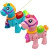 Automatic Pulling Rope LED Music Horse Toy for Interactive Play Featuring Random Color Portable Design Kids Pull String Toy view 4