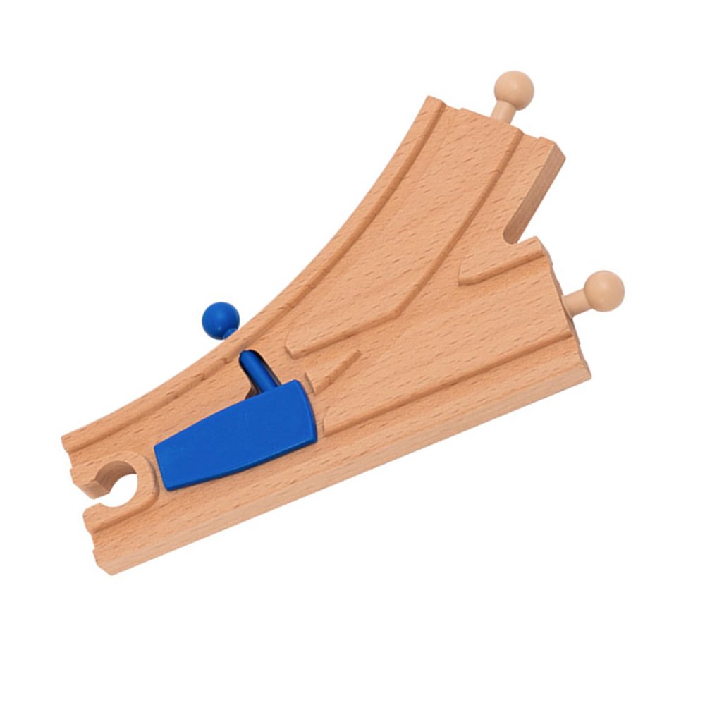 Wooden Train Track Connector with Safe Interlockings Edges & Expandable Design for Kids Railway Wood Train Track Accessories