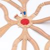 Wooden Train Track Connector with Safe Interlockings Edges & Expandable Design for Kids Railway Wood Train Track Accessories view 3
