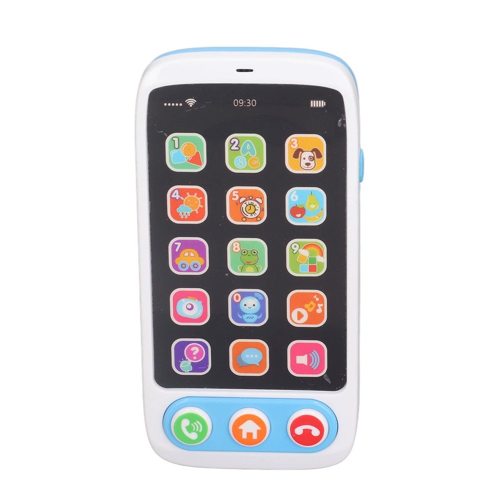 Baby Cell Phone Toys, Phones for Toddlers, Multifunction Smart Early Education Toy with 5 Modes Music and Soft Lights, for 6 - 24 Month Olds