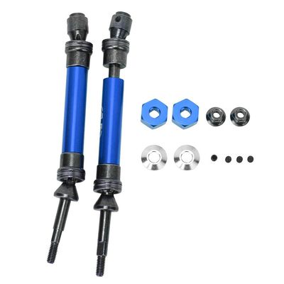Aluminium Alloy Steel RC Drive Shaft Accessory, Replacement for ECX 2WD 1/10 RC Hobby Car, Precision CNC Machined Driveshaft with Connectors for Enhanced Stability and (Blue ECX232000NB)