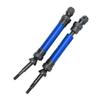Aluminium Alloy Steel RC Drive Shaft Accessory, Replacement for ECX 2WD 1/10 RC Hobby Car, Precision CNC Machined Driveshaft with Connectors for Enhanced Stability and (Blue ECX232000NB) view 3
