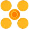 GLSTOY 5pcs Slide Screw Caps Replacement Parts for Indoor Slides, Plastic Nut Covers 3.1cm Inner Diameter, Playground Maintenance Accessories for Play Equipment view 1