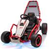 24V Electric Go Kart for Kids, Drift Kart w/Dual 200W Motors, 11 MPH, Front EVA Wheel & Metal Frame, Outdoor Ride on Toy w/Music & Lights, 2 Speed, 5 Point Harness, Crazy Cart for Ages 6-12, Red view 1