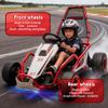 24V Electric Go Kart for Kids, Drift Kart w/Dual 200W Motors, 11 MPH, Front EVA Wheel & Metal Frame, Outdoor Ride on Toy w/Music & Lights, 2 Speed, 5 Point Harness, Crazy Cart for Ages 6-12, Red view 3
