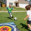 Arecobticy Interactive Soccer Play Mat for with Attachable Footballs and Foldable Design Accuracy Kicking Training Tool view 2