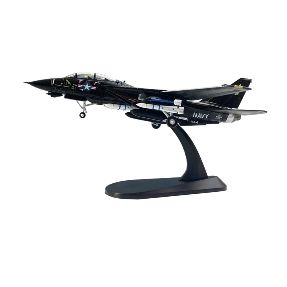 ALHROEUO Miniature Scale 1 100 for Navy Grumman F14 F-14A Tomcat VX-4 Fighter Aircraft Model Souvenir Flying Toy Game Kits