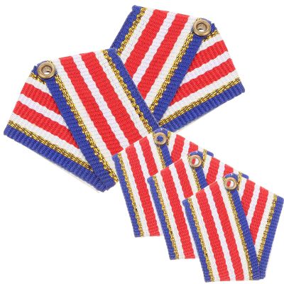 Abaodam Creative Metal Commendation Medal Five-pointed Star Lapel Pins with Ribbon Set, 5pcs Metal Brooches Party Prizes Game Awards for Boys