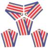 Beaupretty 5pcs Metal Achievement Medals Set with Star Lapel Pins for Party Game Badge Dress-up Accessories with Blue White Red Ribbon view 1