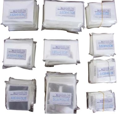 16-Type OPP Stamp Sleeves 1600PCS (100/Bag) Clear Protective Stamp Bags for Collectors, Acid-Free Storage, Transparent Display Sleeves for Stamps, Cards & Small Collectibles