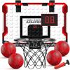 1 Piece ' s Basketball Hoop Set Featuring 4 Basketballs Score ABS Easy Assembly Backyard view 1