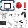 1 Piece ' s Basketball Hoop Set Featuring 4 Basketballs Score ABS Easy Assembly Backyard view 3