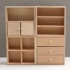 1: 12 Dollhouse Mini Miniature Furniture DIY Combination Solid Wood Cabinet view 1