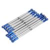 8PCS Metal Adjustable Tie Link Rods for RC Car, Blue Silver, Durable 1/10 Scale - High Strength Aluminum, Easy Upgrade for E - 2.0 view 2