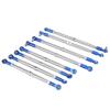 8PCS Metal Adjustable Tie Link Rods for RC Car, Blue Silver, Durable 1/10 Scale - High Strength Aluminum, Easy Upgrade for E - 2.0 view 4