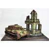 ZYIHNIRB 1:35 Scale Building Model Realistic Ruins Corner House Sand Table view 4