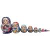 CAZSTYK Blanks Wooden Big Belly Shape Russian Nesting Dolls Unpainted Matryoshka Set 10Pcs for Toy Parent Time Unpainted Blanks Russian view 3