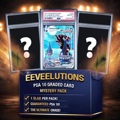 Eeveelutions PSA 10 Graded PKM Card Mystery Pack Trading Card Game