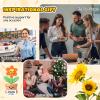 Gejoy 50 Pcs Mini Rubber Happy Flower Toys Positive Gifts Happy Flower Figures Decorations and Encouragement Birthday Motivational Gifts for Colleague Staff Teacher view 4