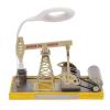 Cosiki Stainless Steel Oil Pump Model, Engineering Craftsmanship Decoration with Rotating Mechanism and LED Light, for Home Office Desk Collector Gift view 1