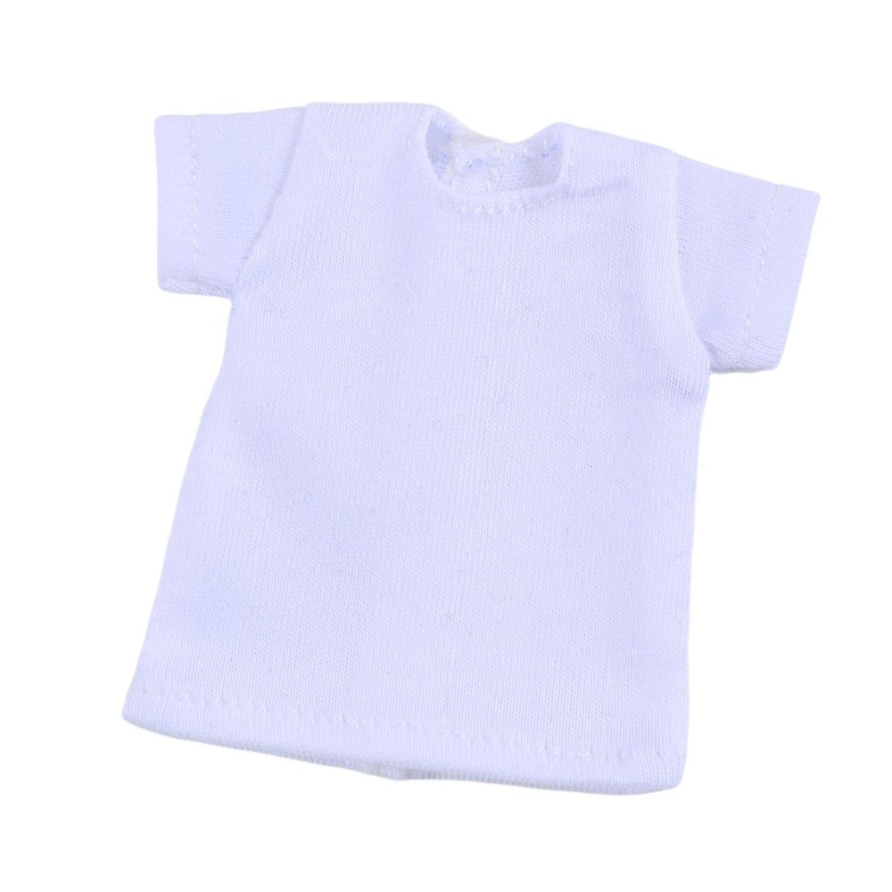 JCRBILW Short T-Shirt for Female 1:6 Scale Action Figures Figure Accessories Women's Clothing, White