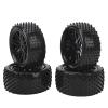 4PCS 1/10 RC Wheels Tires Set, V Hole Hub Design, Realistic Rubber Tires with Excellent Grip for Off Road, Compatible with HPI Axial HSP 1/10 RC view 4