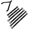 Aluminum Alloy RC Chassis Link Rod, 1/24 RC Car Upgrade Part, Durable Linkage System for Axial SCX24 Deadbolt AXI90081 and B17 AXI00004, Includes Brass Ball Heads and O (Black) view 2