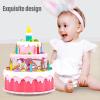 ToysCentral Basics Electric Rotating Birthday Cake Toy Lifelike Simulation Design with Light and Music for Children Aged 3 and Above (Pink) view 4