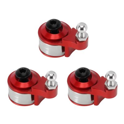 RC Cars Models Compatible With TRX4 TRX6 25T Aluminum Alloy Adjustable Damping Servo Horn Arm 1:10 RC Crawler Car Upgrade Parts(Red,3PCS)
