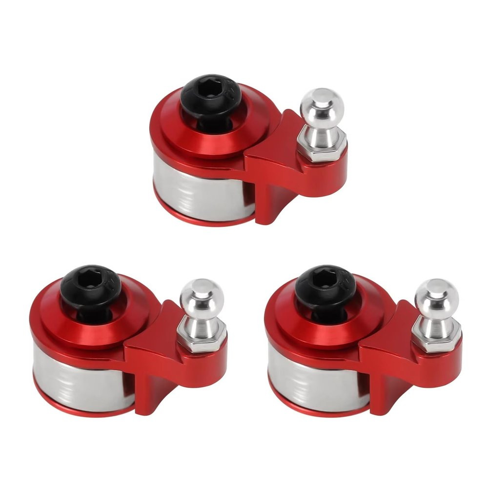 RC Cars Models Compatible With TRX4 TRX6 25T Aluminum Alloy Adjustable Damping Servo Horn Arm 1:10 RC Crawler Car Upgrade Parts(Red,3PCS)