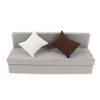 1/6 Scale Sofa for 12'' Action Figures - Gray Long Couch with Cushions, Dollhouse Furniture Set for 12 Inch Figures view 4