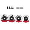 TRX4 1/10 4-TEC DRIFT MUSTANG Aluminum Brake Disc + Caliper D286#8367, #8356- Black & Red Color, 33g Lightweight Set view 3
