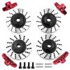 TRX4 1/10 4-TEC DRIFT MUSTANG Aluminum Brake Disc + Caliper D286#8367, #8356- Black & Red Color, 33g Lightweight Set view 4