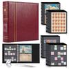 Lewtemi Stamp Collecting Album, 20 Pages, 1/2/3/4 Rows, Brownish Red view 1