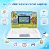 HAIOUMM Bilingual and Educational Laptop Spanish/English, 120 Learning Modes & Color Screen Dinosaur Computer for Kids 5+ view 2