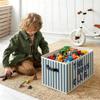 CUANFDDSF Kids Boy Nursery Playroom Foldable Storage Bins Box with Handles, the Boys Club Blue Striped Decorative Storage Boxes Baskets Toybox Organizer for Kids Boy Nursery Room Bedroom Playroom view 2