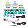 20 LED Game Buttons with 2 Joysticks and 2 USB Encoder Kit, Zero Delay DIY Parts Set for PC Gaming Machine Build, Includes Wires and Cables for Home view 1